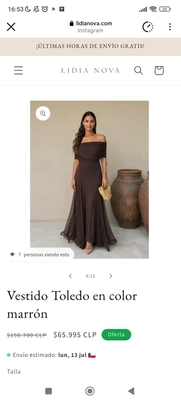 Vestido Toledo marrón elegante - 3