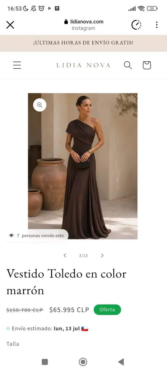 Vestido Toledo marrón elegante - 4