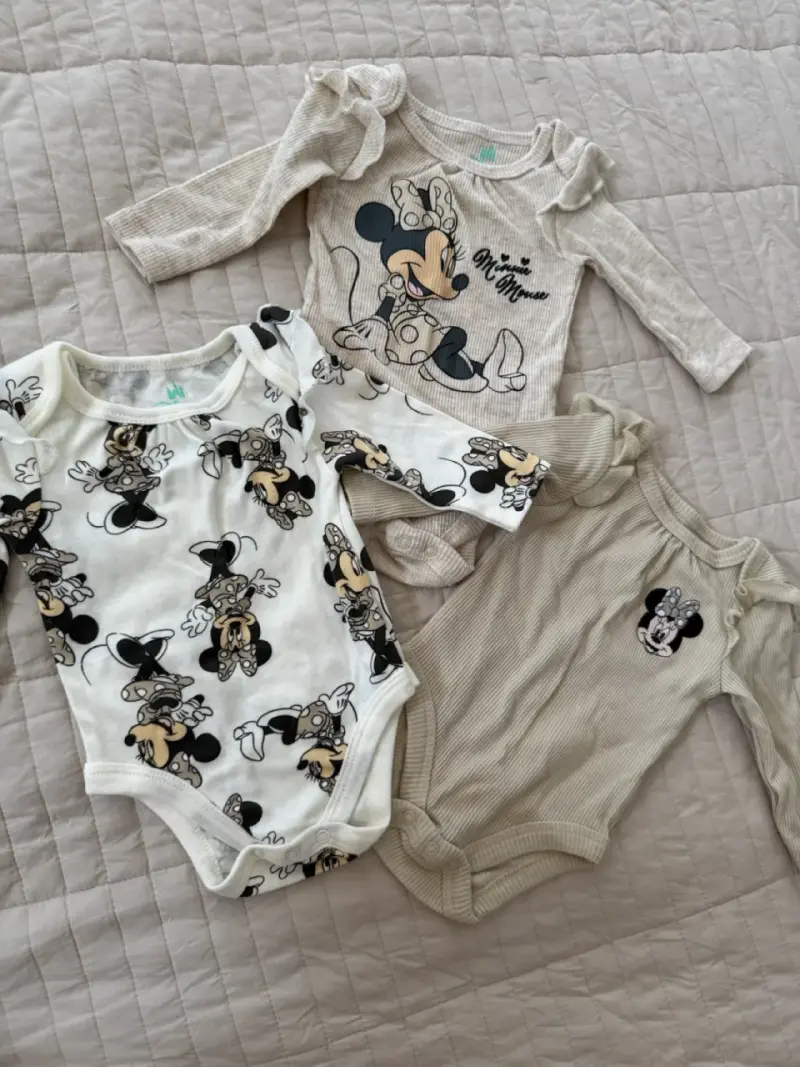 Set de bodies para bebé con diseño de Minnie