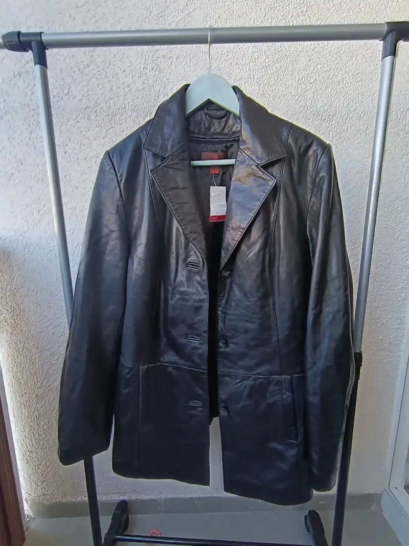 Chaqueta de Cuero Genuino Blazer Black - 1
