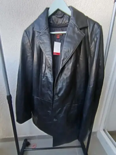 Chaqueta de Cuero Genuino Blazer Black - miniatura 4