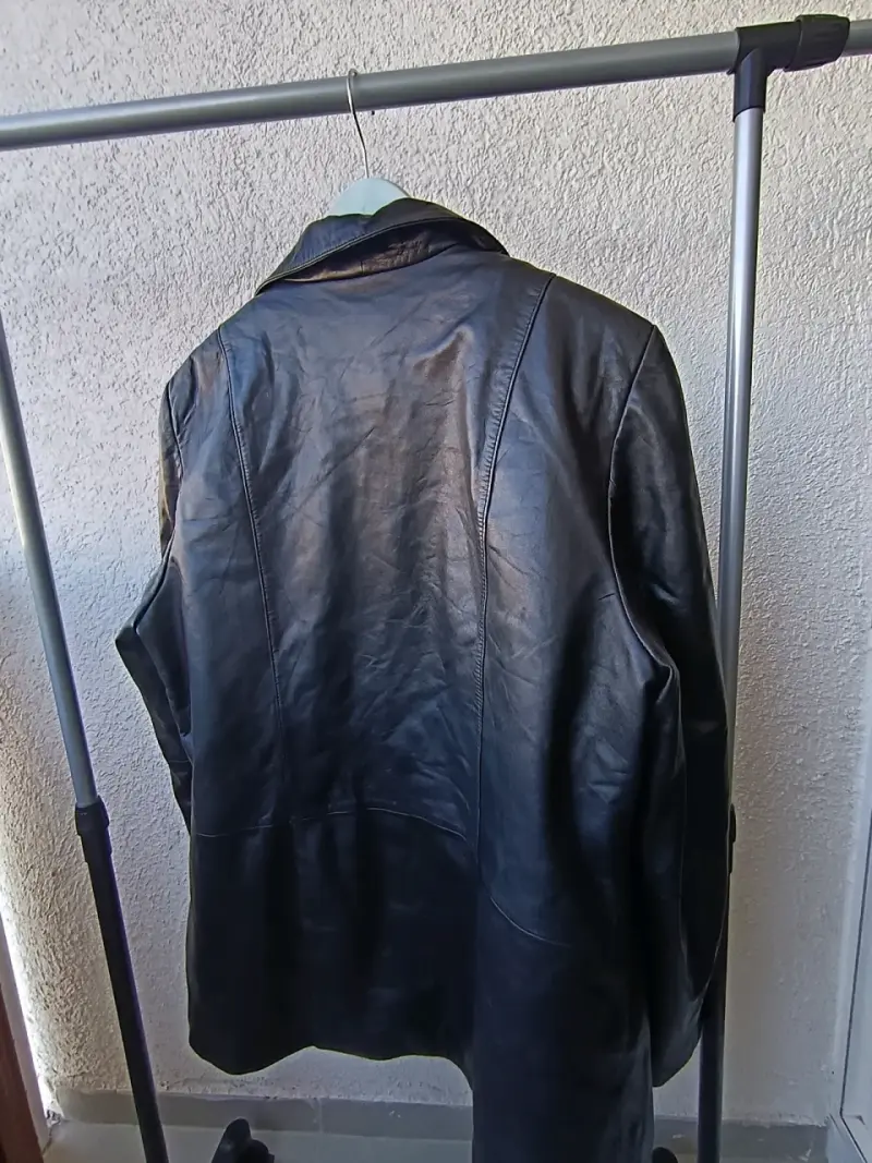 Chaqueta de Cuero Genuino Blazer Black - 5