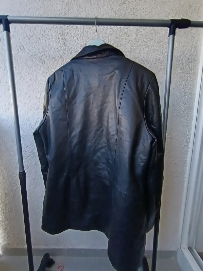 Chaqueta de Cuero Genuino Blazer Black - 6