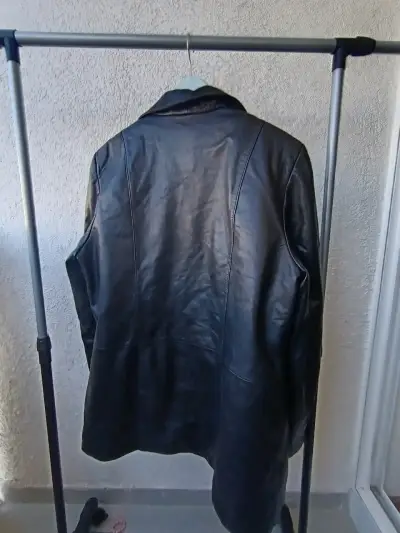 Chaqueta de Cuero Genuino Blazer Black - miniatura 6