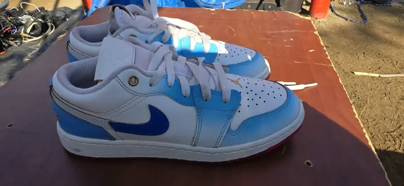 Zapatillas deportivas blancas y azules talla 36.5 - 3
