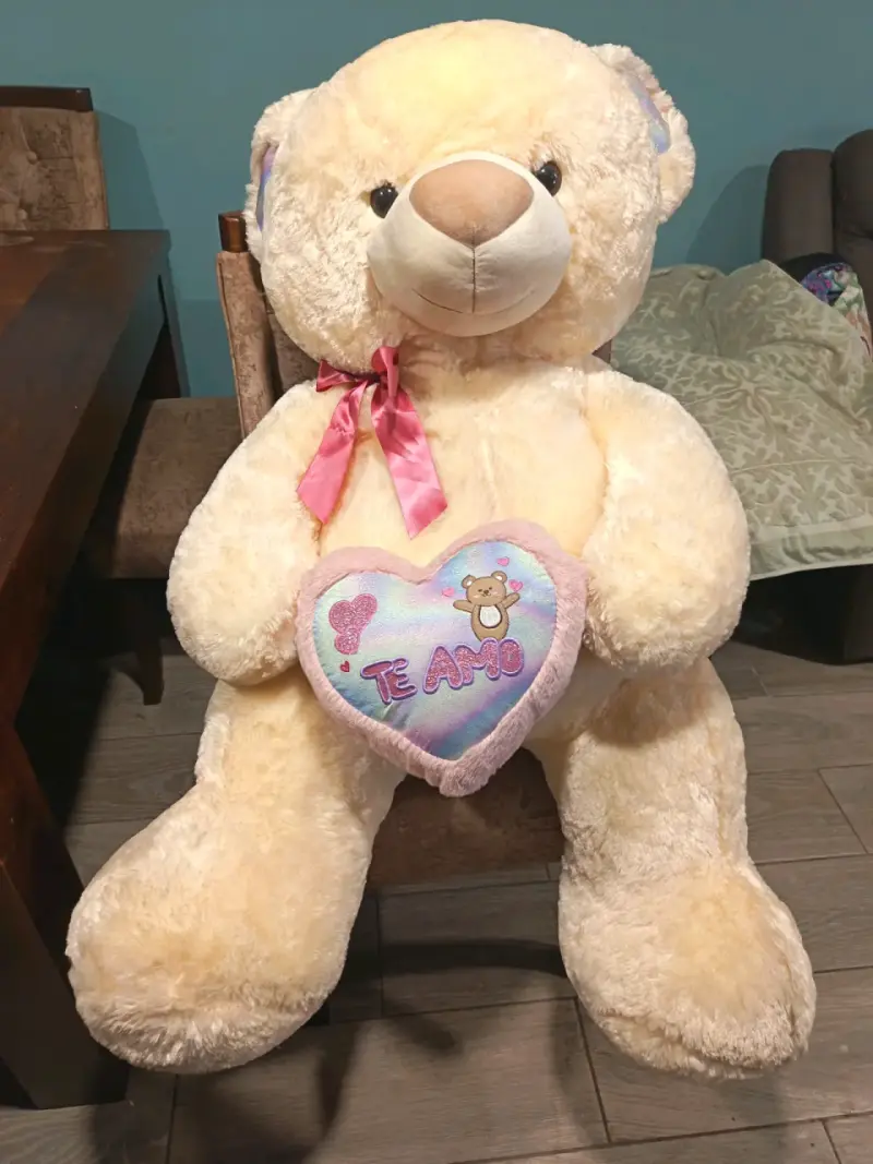 Oso de peluche gigante con corazón 'Te Amo' - 1