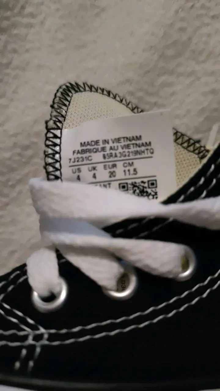 Zapatillas negras de lona para bebé - 3