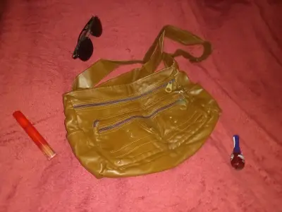 Cartera de eco cuero marrón con bolsillos - miniatura 2