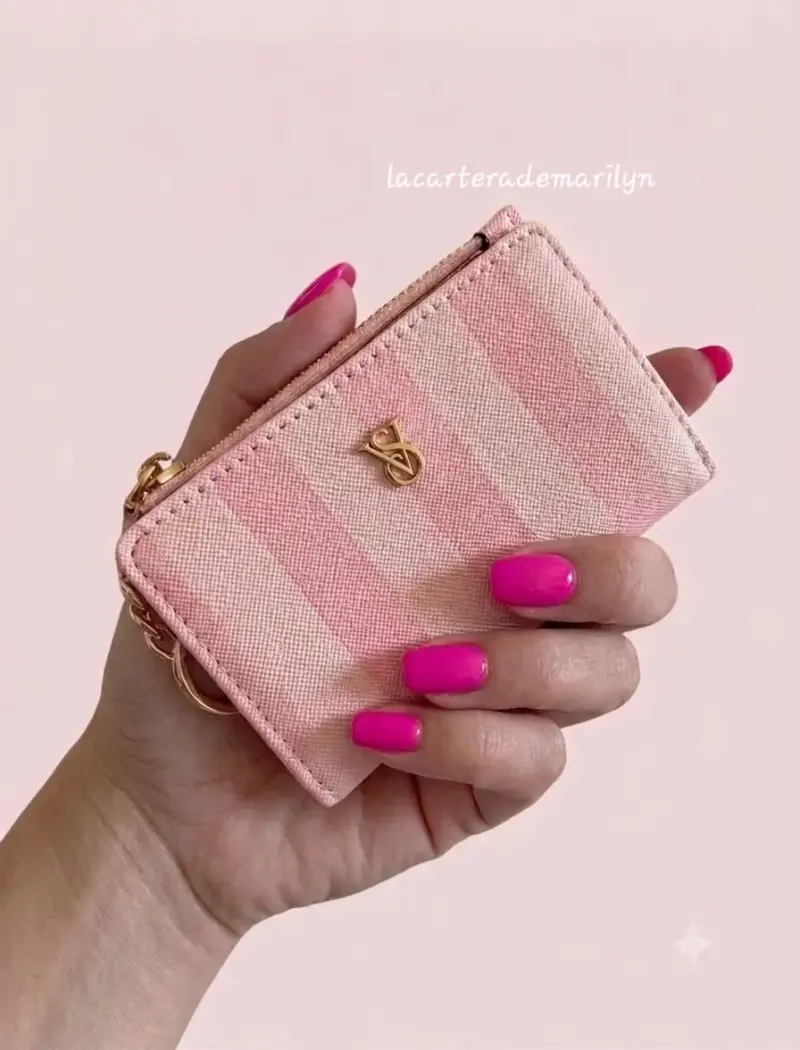 Tarjetero victoria secret rosado - 1