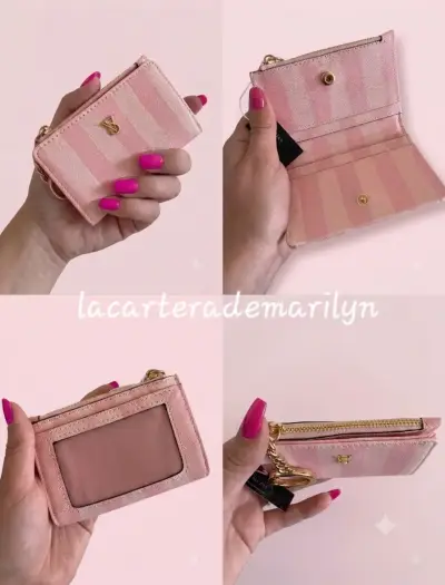 Tarjetero victoria secret rosado - miniatura 5