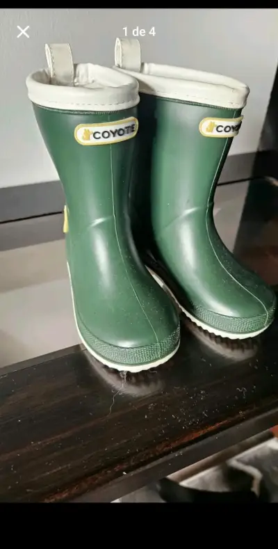 Botas de lluvia verdes Coyote para niños - miniatura 1