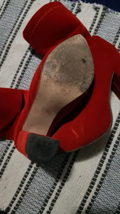 Botines rojos de tacón alto para mujer - miniatura 2