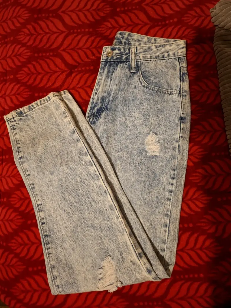 Jeans estilo vintage azul claro - 1