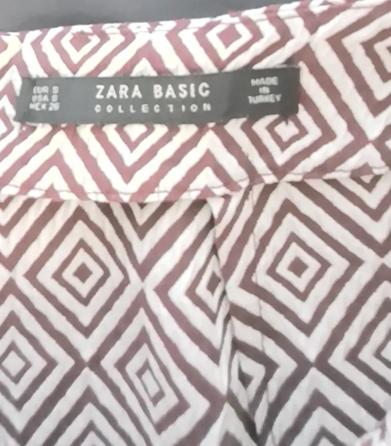 Falda tubo Zara beige y café - 2