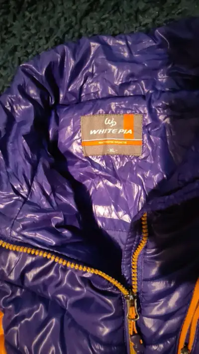 Parka acolchada bicolor lila y naranja - miniatura 3