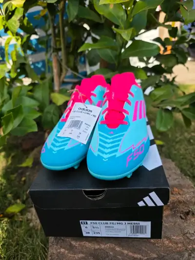 Zapatos Futbol Adidas F50 Messi azul y rosa - miniatura 2