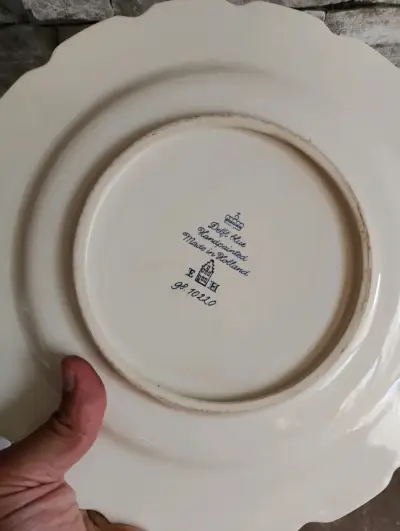Plato decorativo de cerámica Delft azul holandes - miniatura 3