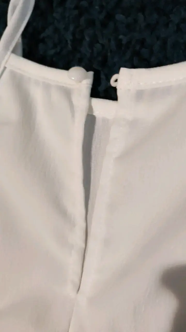Vestido blanco sin mangas elegante - 3