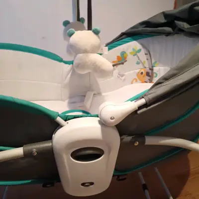 Cuna mecedora para bebé con dosel - miniatura 2
