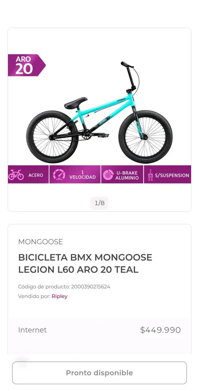 Bicicleta BMX blanca para acrobacias - 3