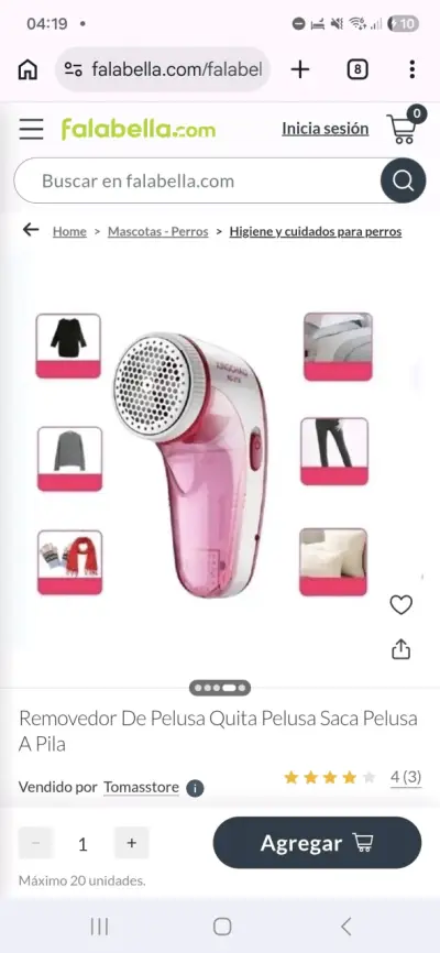 Quitapelusas eléctrico portátil USB rosa - miniatura 2