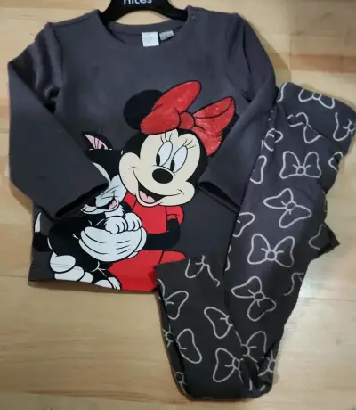 Conjunto infantil Minnie Mouse gris - miniatura 1