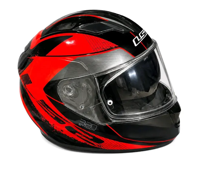 Casco de moto LS2 Stream Evo rojo y negro - 1