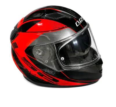 Casco de moto LS2 Stream Evo rojo y negro - miniatura 1