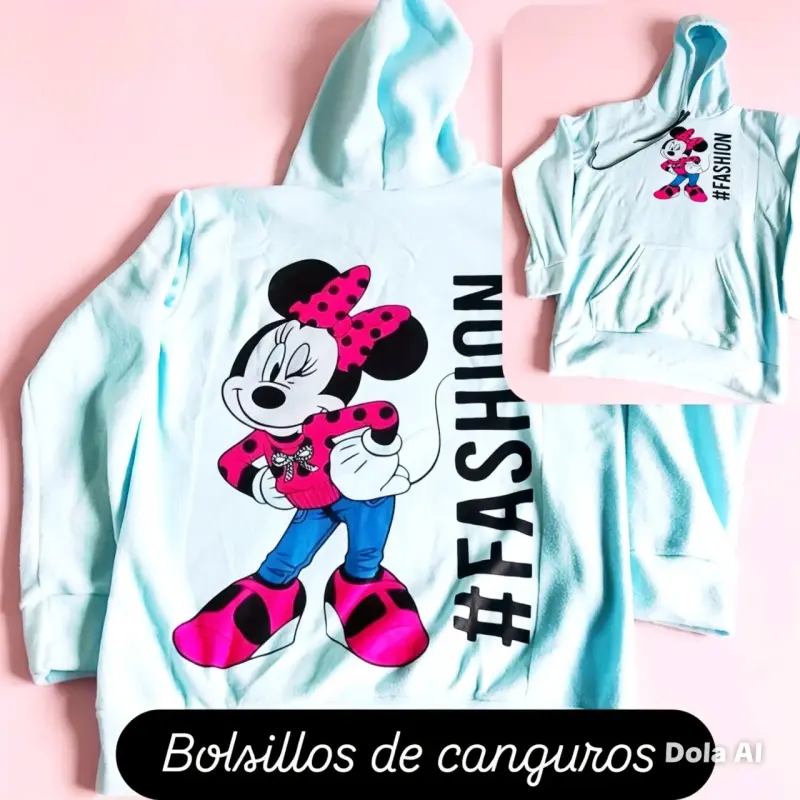 Polerón con capucha de Stitch color crema - 5