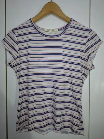 Polera a rayas multicolor para mujer - miniatura 1