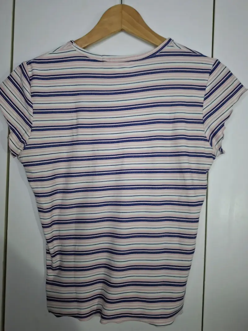 Polera a rayas multicolor para mujer - 2