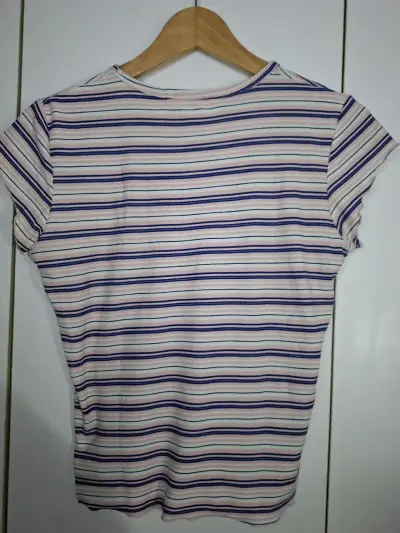 Polera a rayas multicolor para mujer - miniatura 2