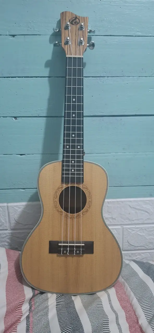 Ukulele de madera con funda Hawks - 3