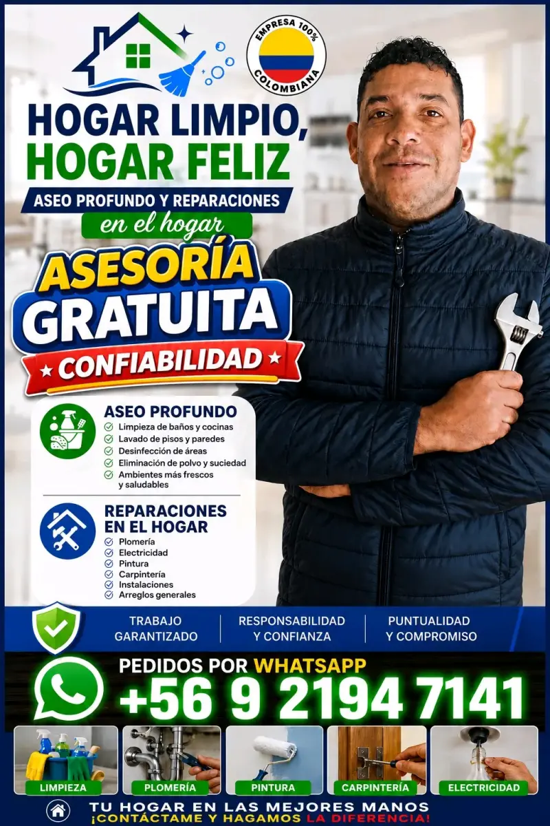 Servicios de aseo y reparaciones en el hogar