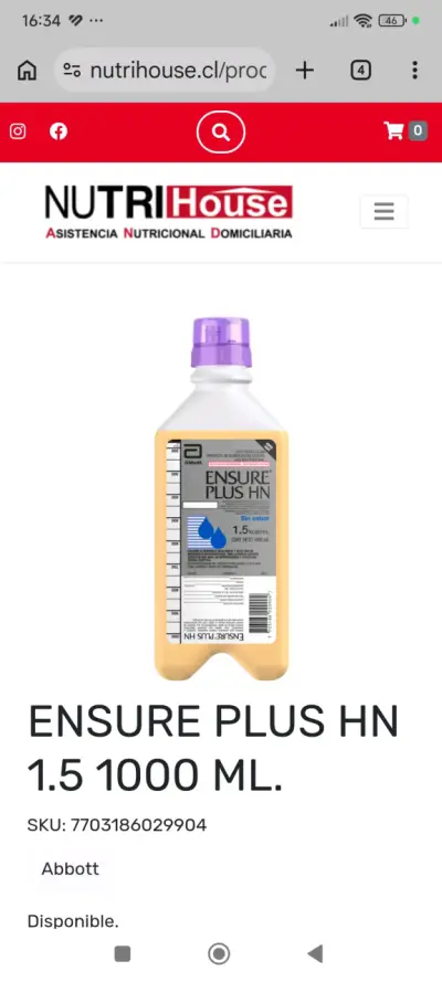 Ensure Plus HN 1.5 kcal/ml 1000 ml - miniatura 1