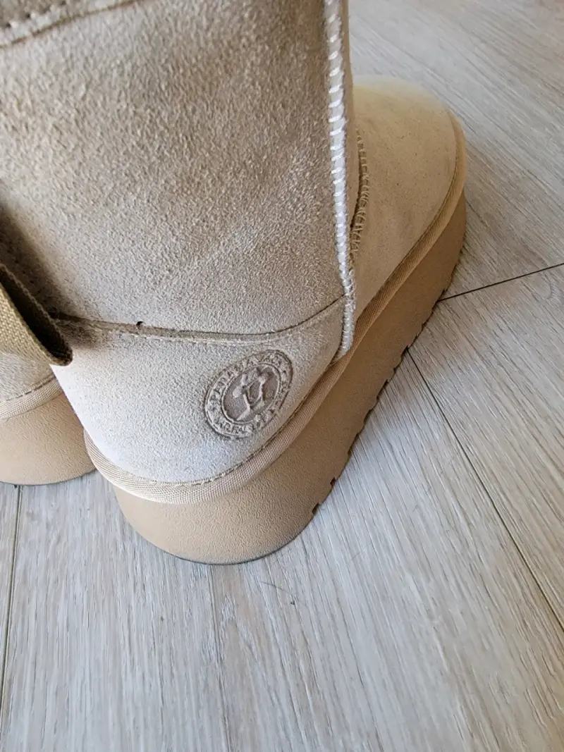 Botas de invierno beige con forro - 2