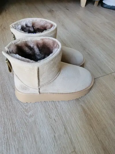 Botas de invierno beige con forro - miniatura 6