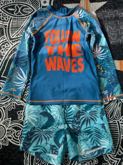 Traje de baño infantil Black Jungle azul - miniatura 1