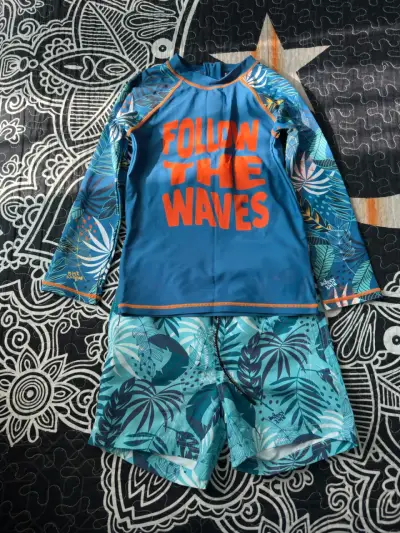 Traje de baño infantil Black Jungle azul - miniatura 2