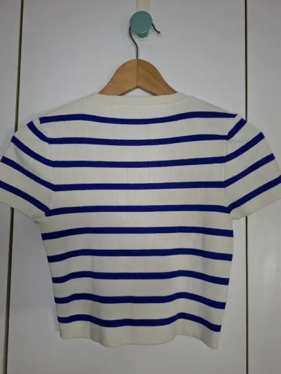 Polera a rayas azul y blanca Zara - miniatura 2