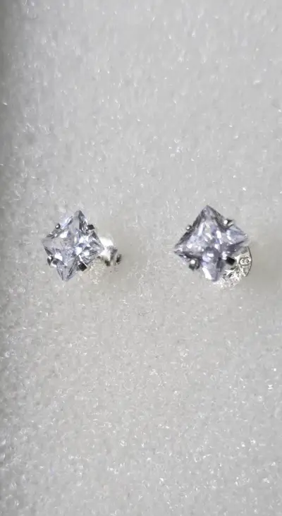 Aros de plata con circonitas - miniatura 1