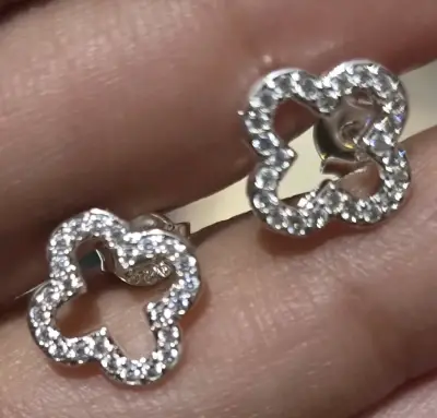 Aros de plata con circonitas - miniatura 5