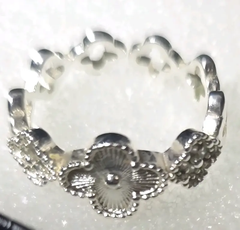 Anillo de plata 925 con diseño Van Cleef y otros - 4