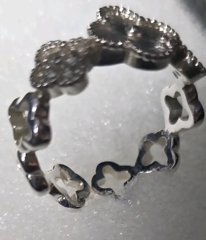 Anillo de plata 925 con diseño Van Cleef y otros - 5