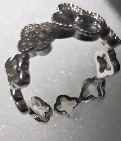 Anillo de plata 925 con diseño Van Cleef y otros - miniatura 5