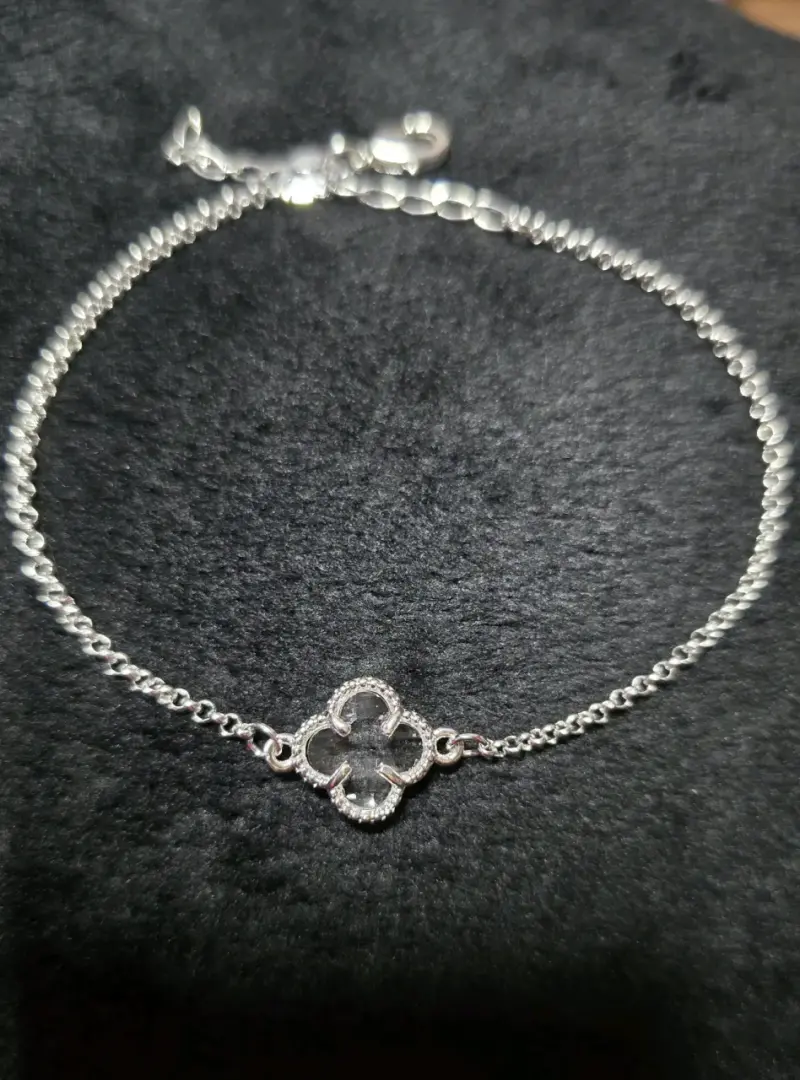 Pulsera multicolor en plata con diseño y cadena - 3