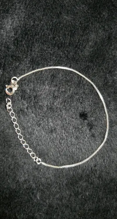Pulsera multicolor en plata con diseño y cadena - miniatura 5