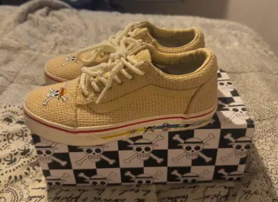 Zapatillas Vans color beige con diseño One Piece, - miniatura 3