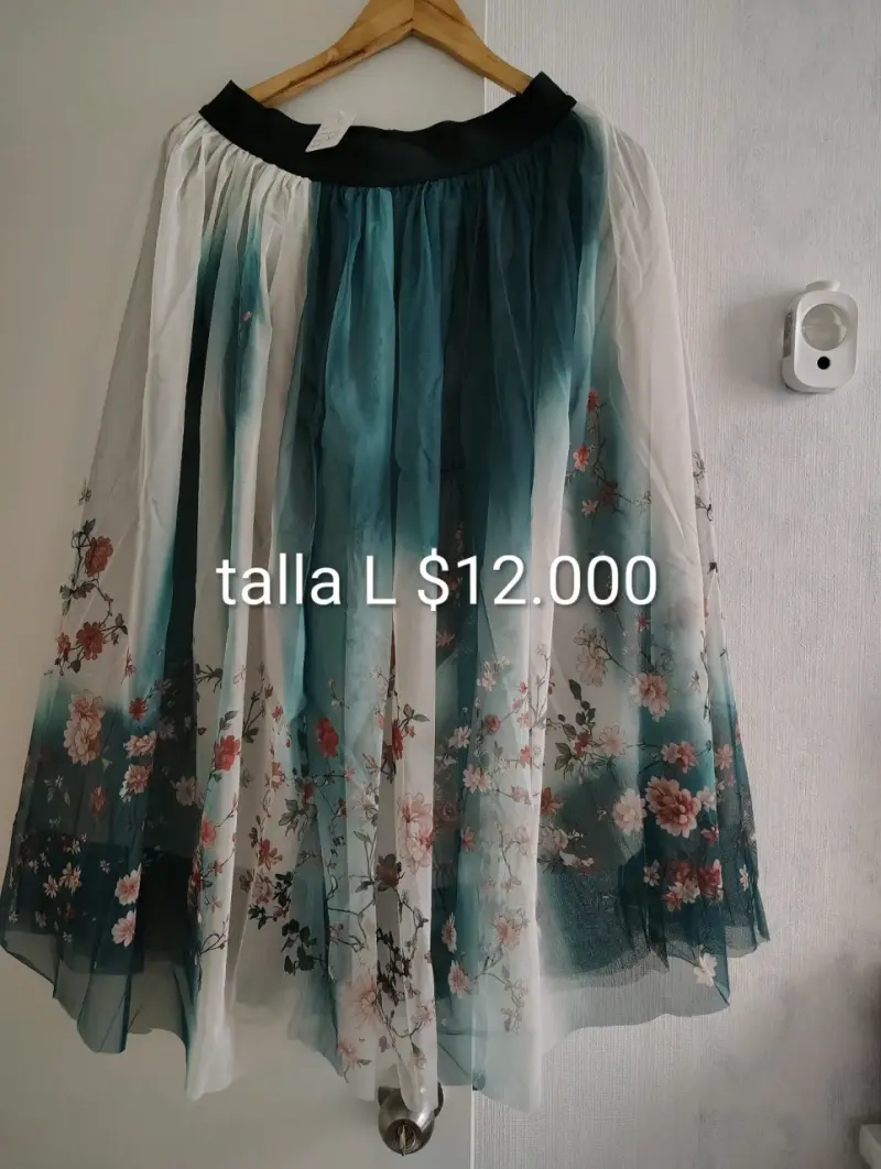 Falda larga floral talla L - 1