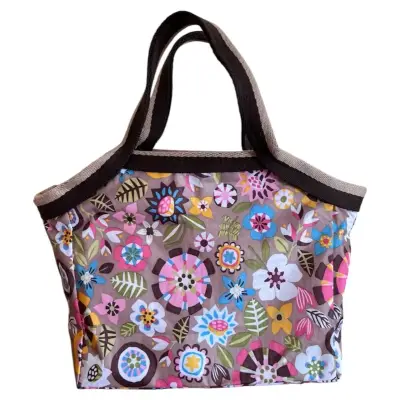 Cartera floral multicolor con asas - miniatura 1